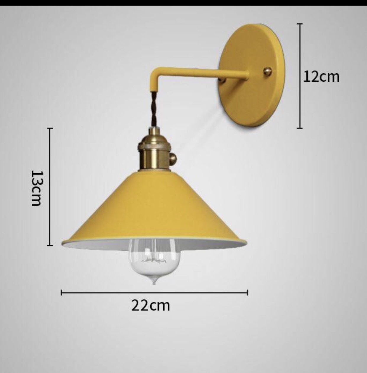 Đèn tường MONSKY VIOP đui đồng hình chóp nón trang trí nội thất.