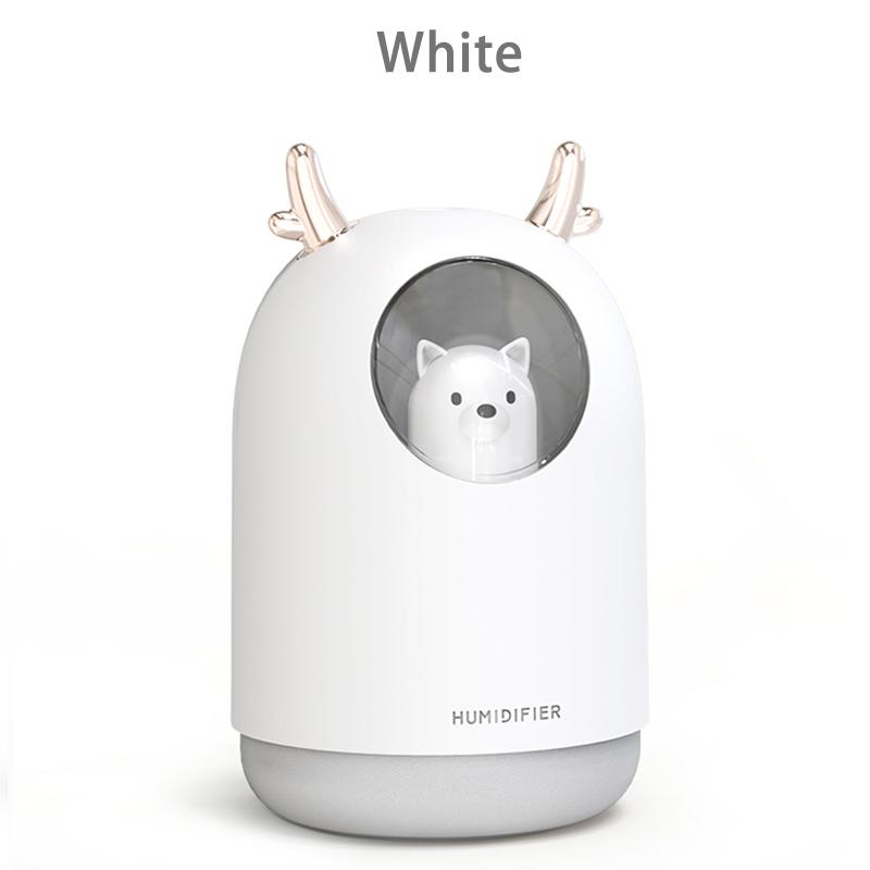 Máy Tạo Độ Ẩm Không Khí 300ML Hình Thỏ Dễ Thương Siêu Im Lặng USB Tinh Phòng Xe Ban Đêm LED Đèn Máy Lọc Không Khí Sương máy Làm Không Khí Tươi Hơn