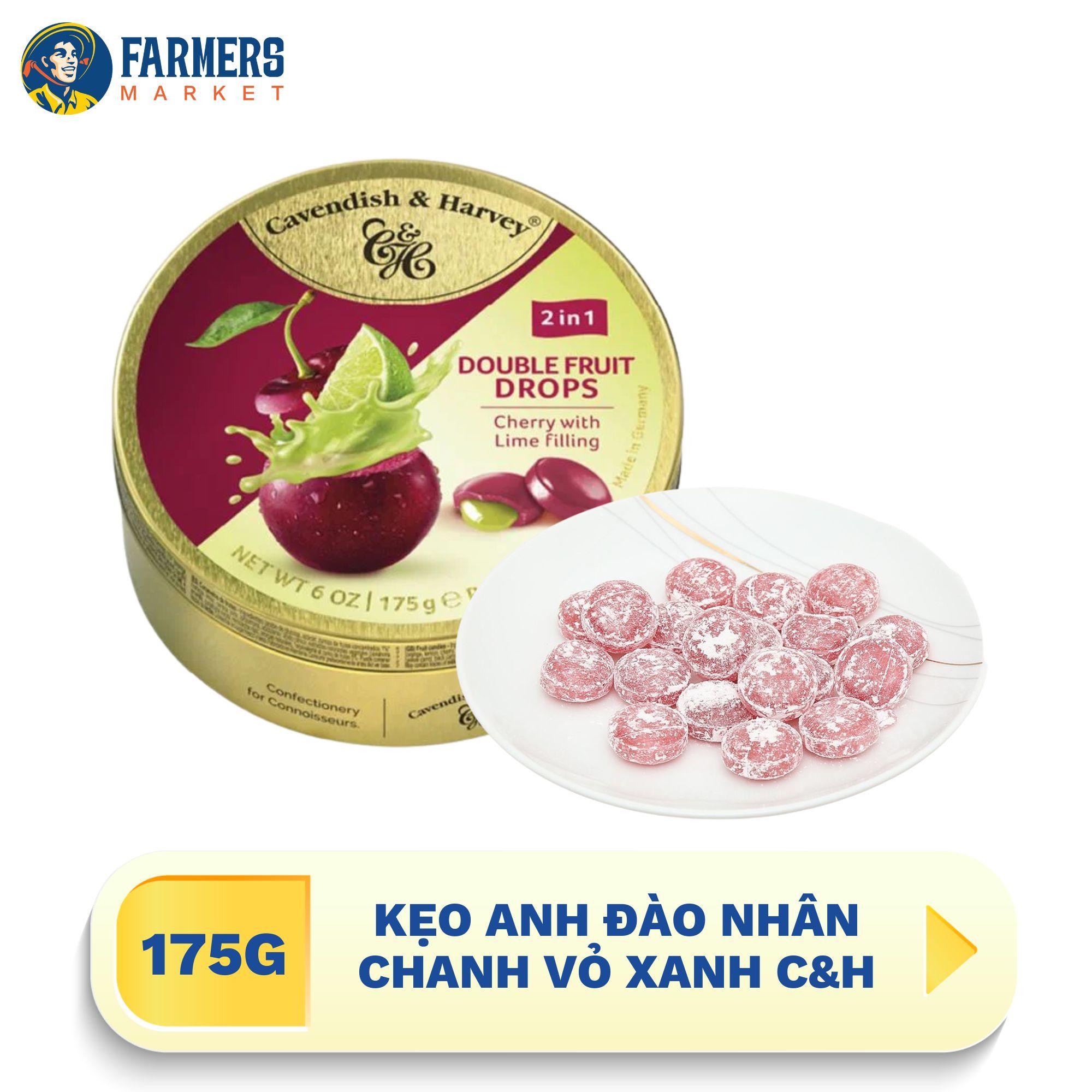 [Giao hàng toàn quốc] Kẹo anh đào nhân chanh vỏ xanh C&amp;H 175G