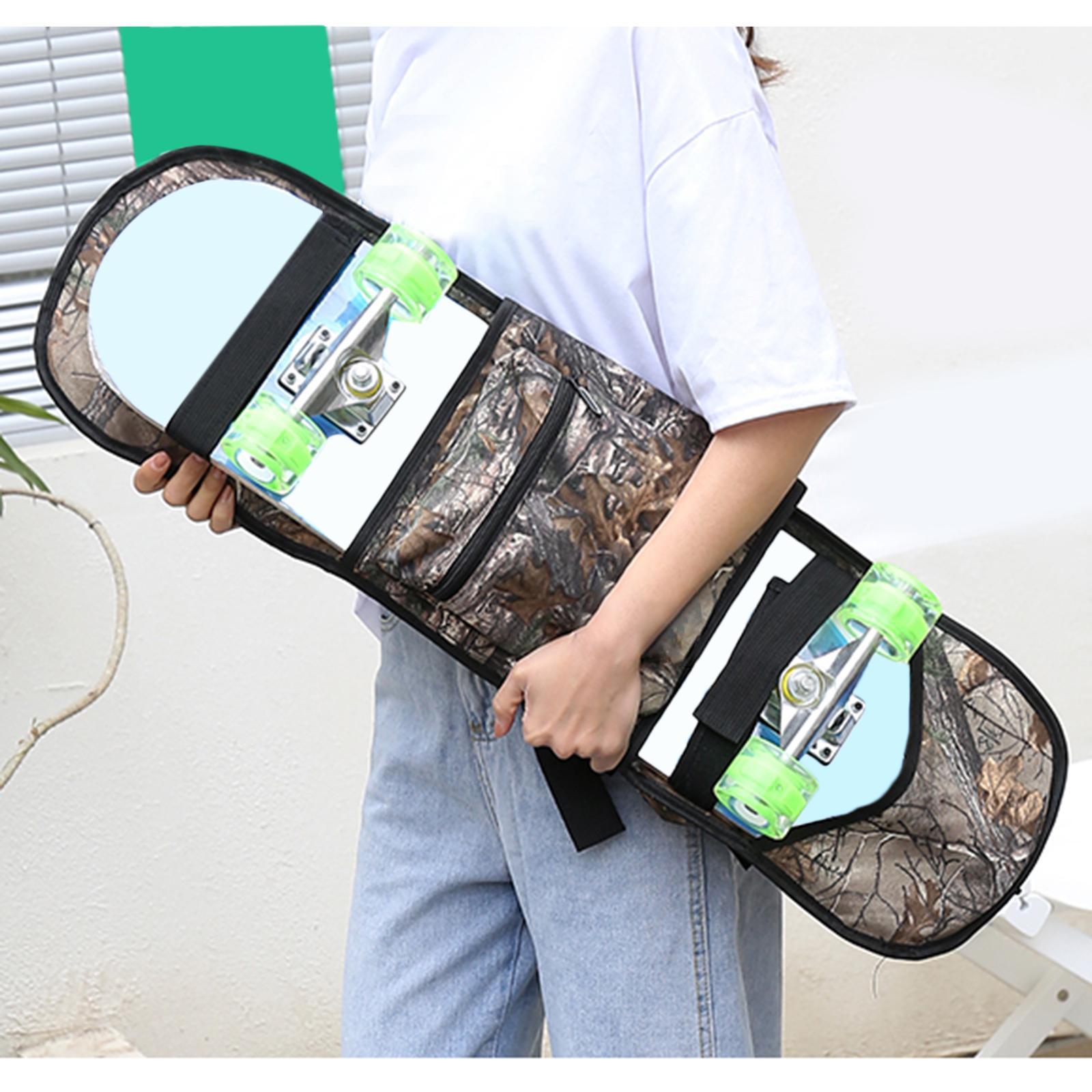 Skateboard Bag Double Tilt Skateboard Adjustable Shoulder Straps Backpack for Outdoor