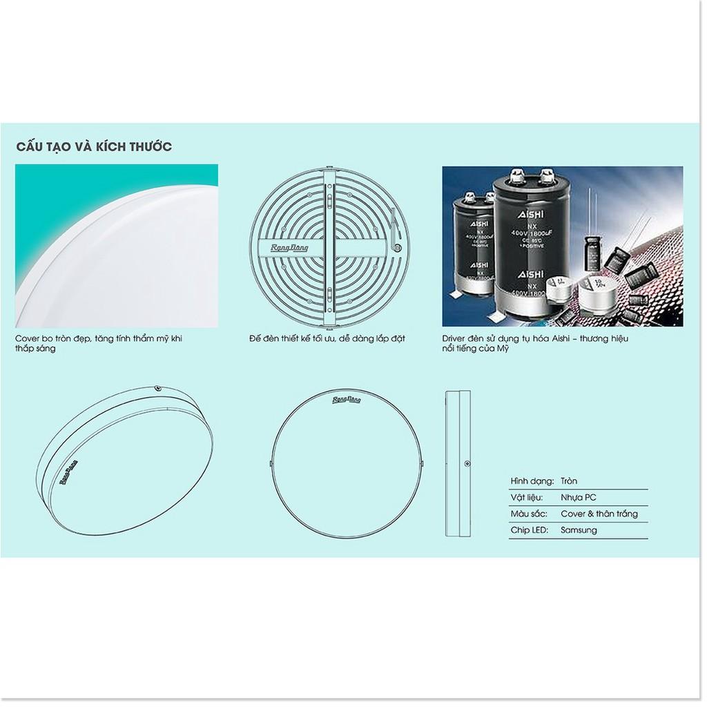 Đèn LED Ốp trần đổi màu 12W Rạng Đông LN12N ĐM 170/12W