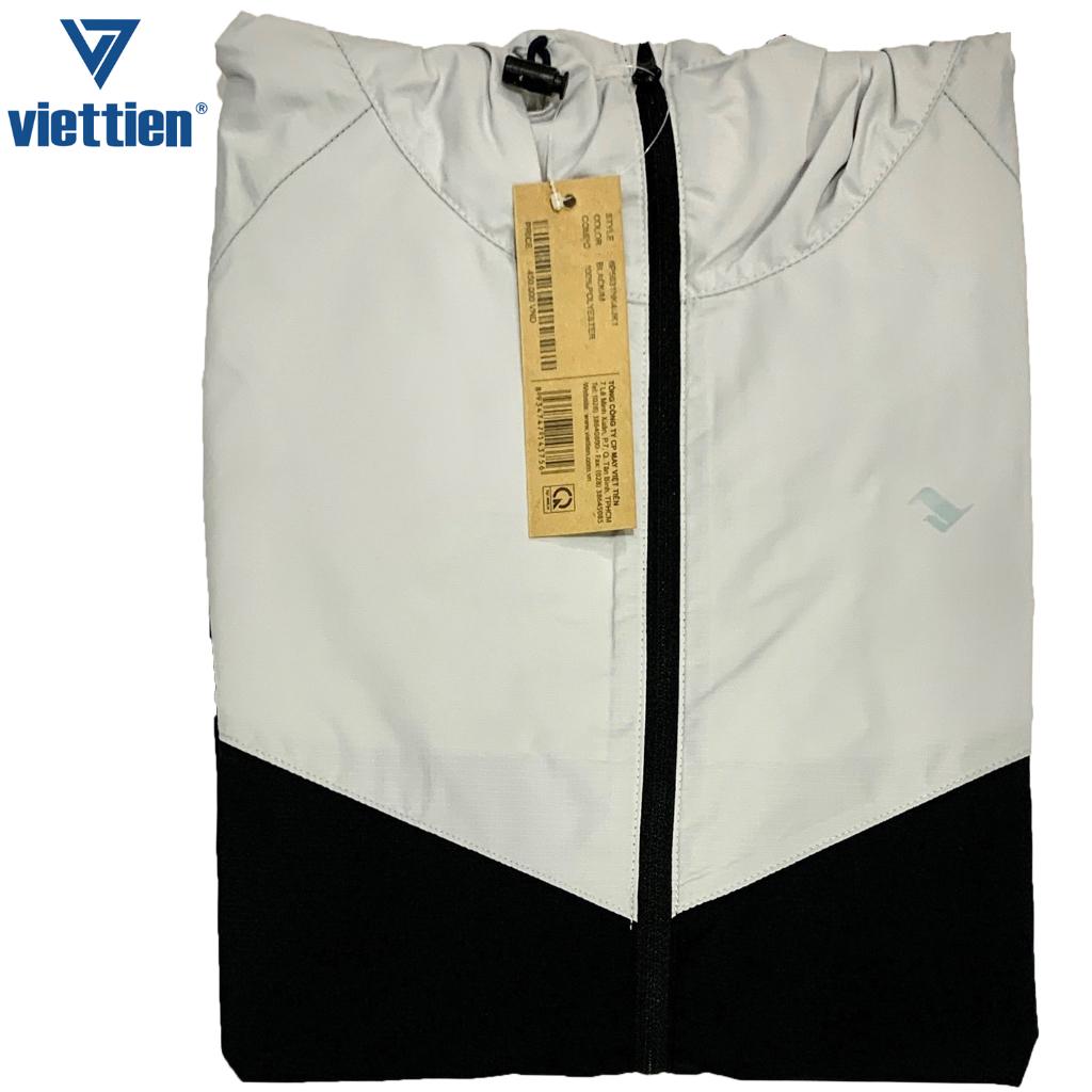 Viettien - Áo khoác chống nắng nam chất liệu Polyester 6R5017 - Đen, Đen