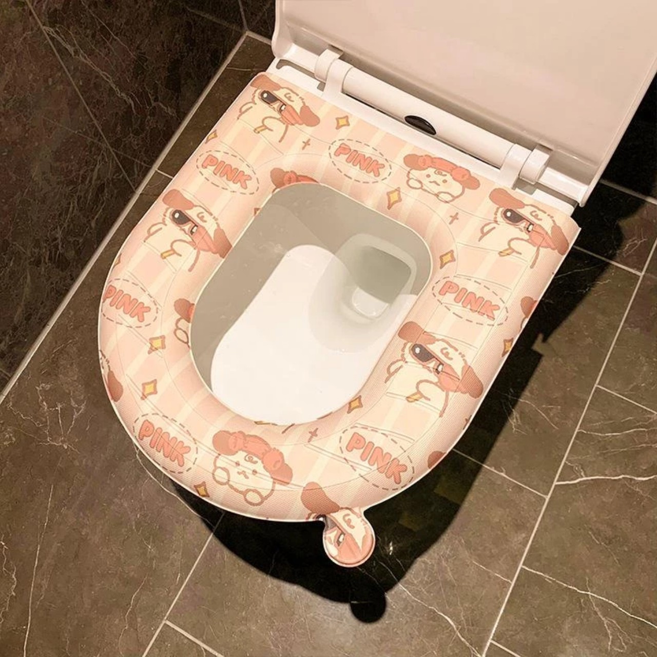 Đệm Lót Bệ Ngồi toilet Bốn Mùa Chống Nước Thông Dụng In Họa Tiết Dễ Thương ( Mẫu Ngẫu Nhiên ) - HÀNG CHÍNH HÃNG MINIIN