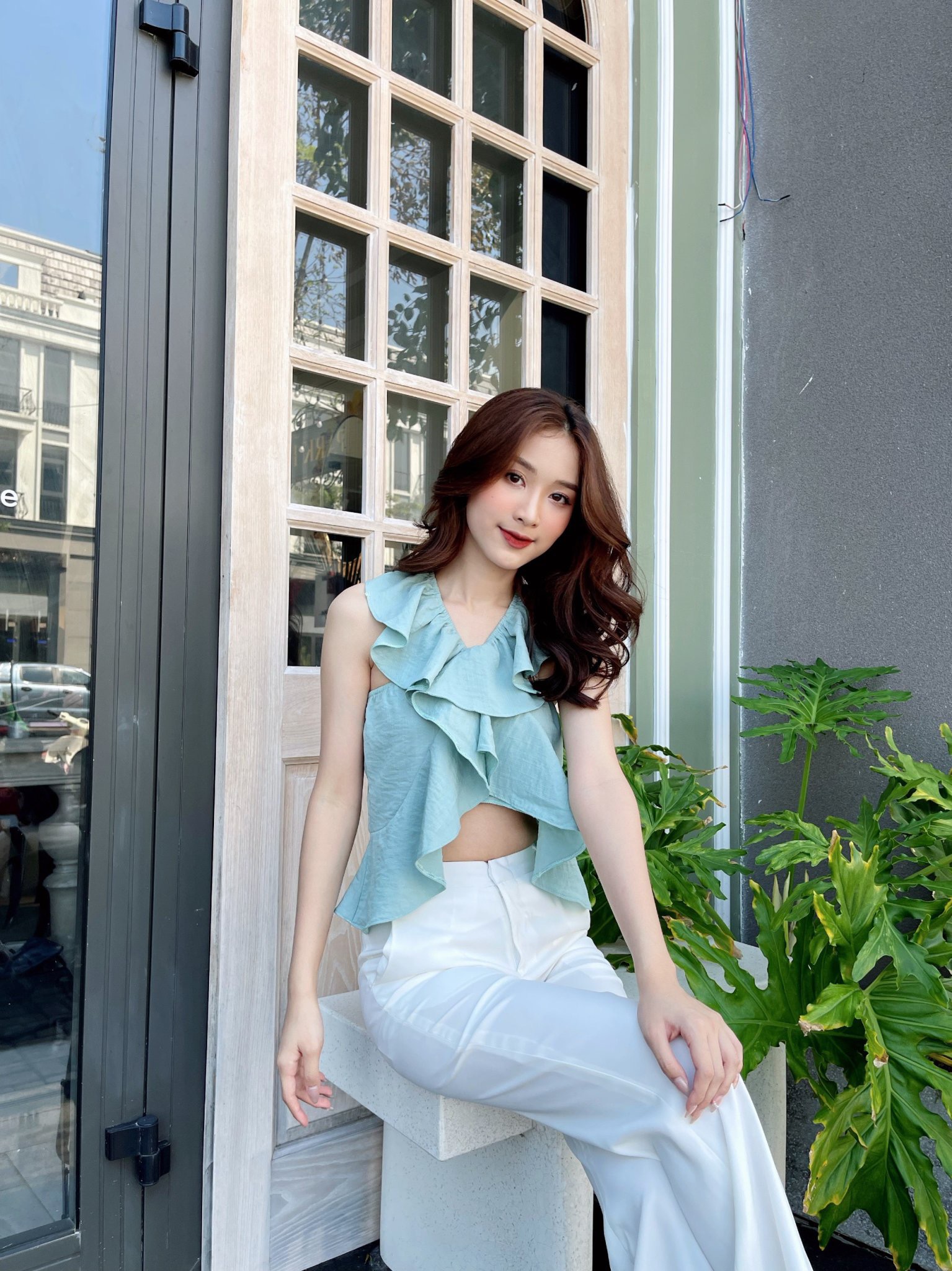 YU CHERRY | Áo nữ Swan Halter Top YA374