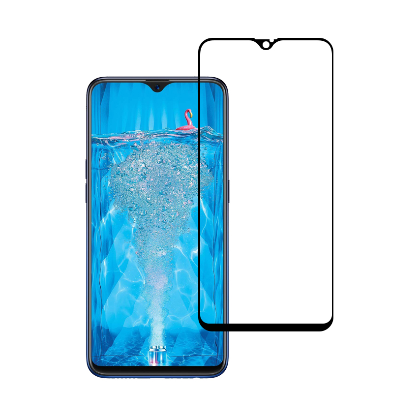 Miếng Dán Cường Lực Bảo Vệ Màn Hình Toàn Diện Cho Oppo F9 - Full Màn Hình - Màu Đen - Hàng Chính Hãng