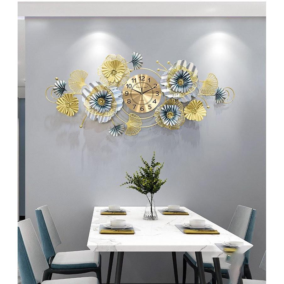 Đồng Hồ Treo Tường, Đồng Hồ Trang Trí Decor Hoa lá mã s70 PN Decor