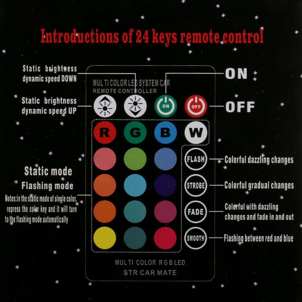 2-3pack 2 Pieces T10 6LED Car Dome Reading Light Lamp Bulb RGB for Remote