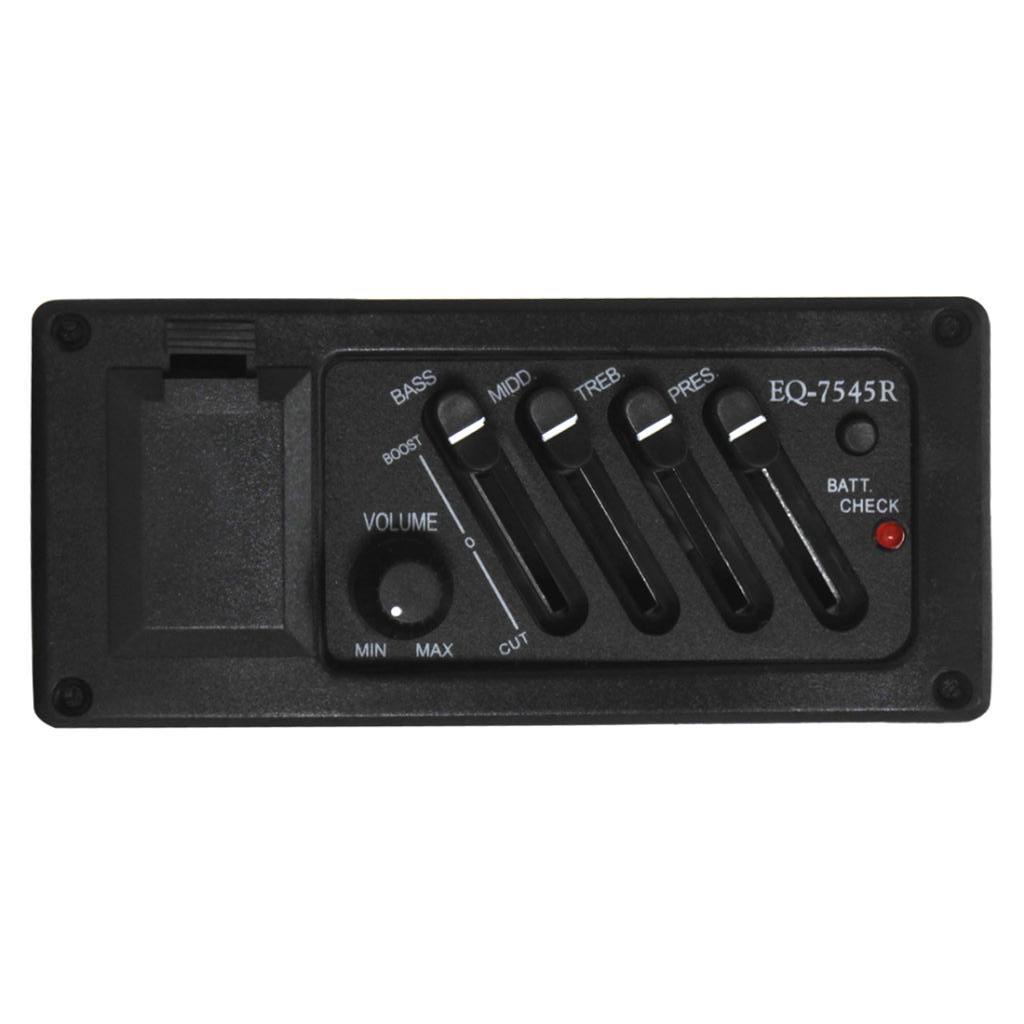 4 Band EQ Guitar Preamp Equalizer For Acoustic Folk Classical Guitar