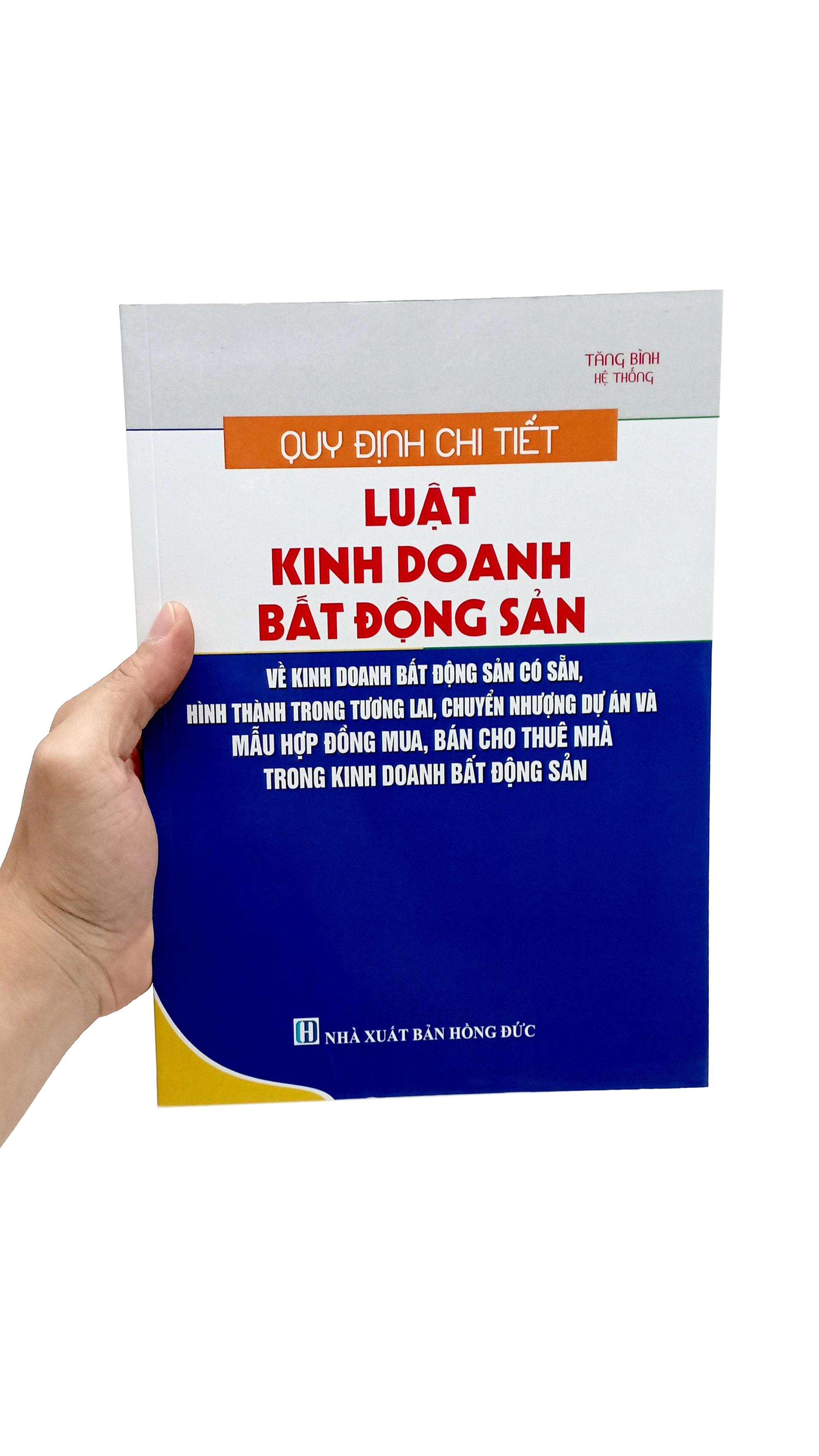 Sách - Quy Định Chi Tiết Luật Kinh Doanh Bất Động Sản Về Kinh Doanh Bất Động Sản