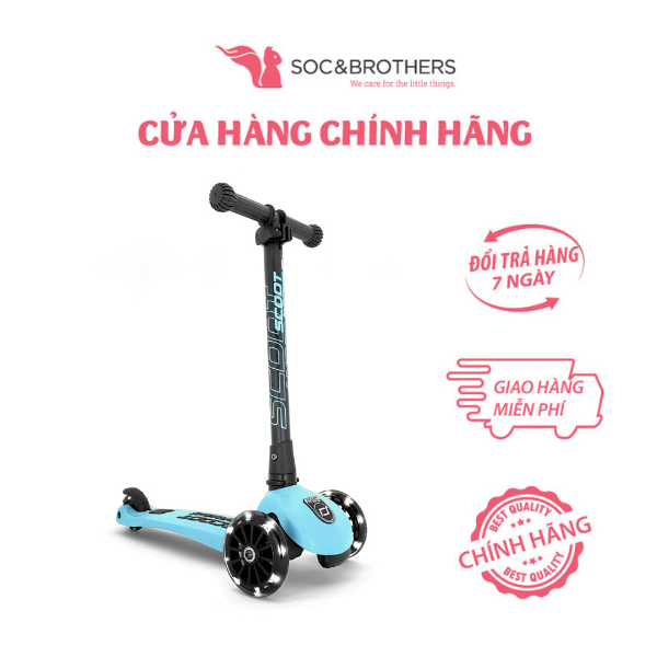 Xe scooter trẻ em Scoot and Ride Highwaykick 3 LED màu Blueberry