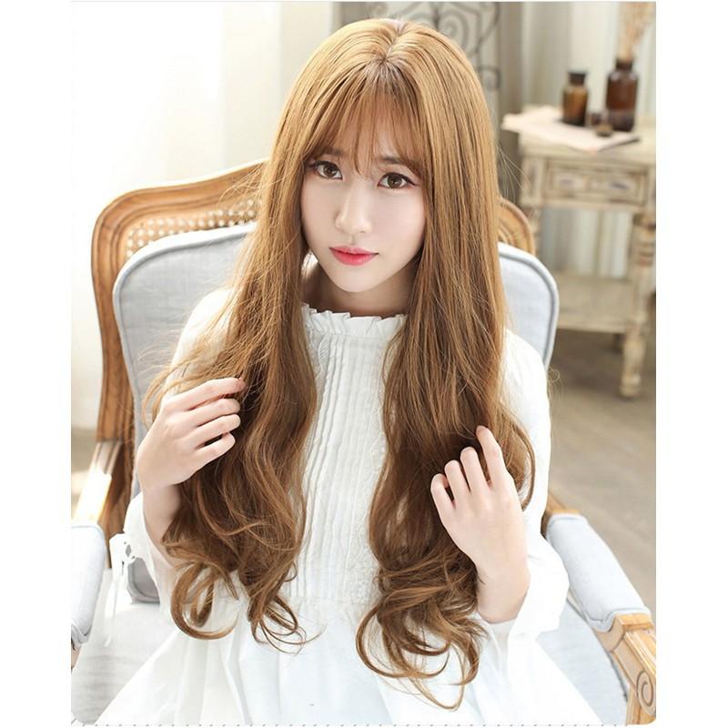 Tóc giả gợn nhẹ mái thưa Wina-9144