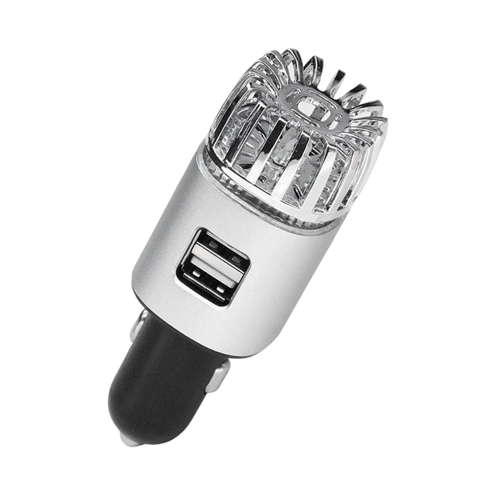 2 in 1 Car Air Purifier with Dual USB Charging Ports 12V Air