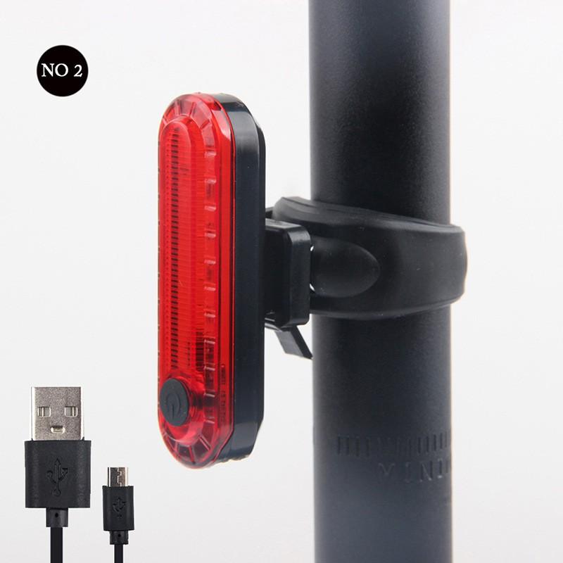 Đèn LED chiếu hậu MOSOWORLD màu đỏ sạc USB cho xe đạp