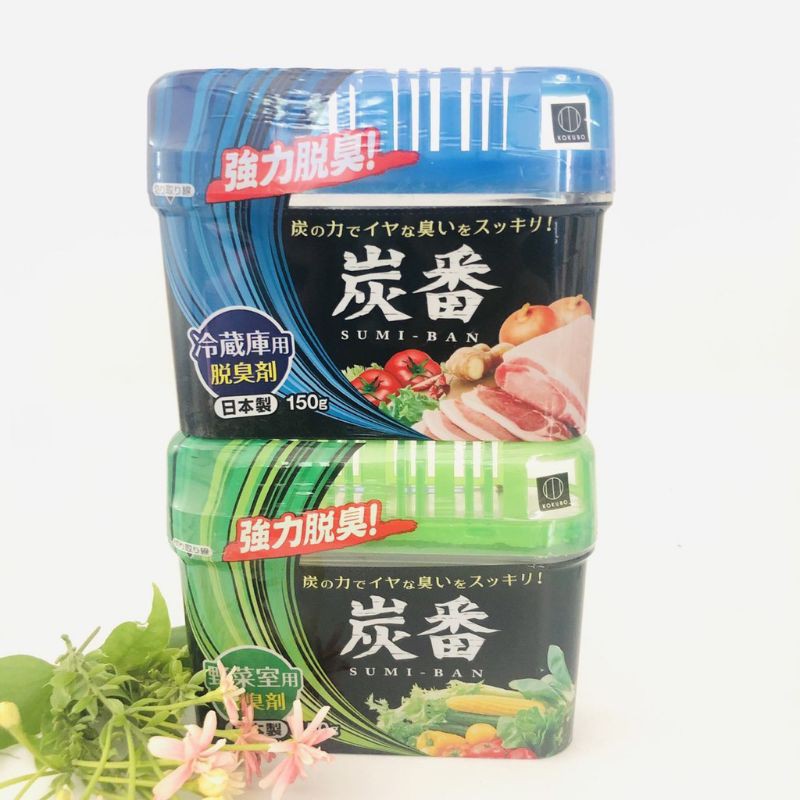 Hộp khử mùi tủ lạnh than hoạt tính, hương trà xanh Sumi Ban 150g -  - Nội Địa Nhật Bản