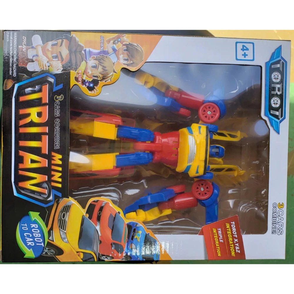 Đồ Chơi Robot Lắp Ráp Thành Xe Ôtô Mini 3in1-Đồ Chơi Cho Bé Trai