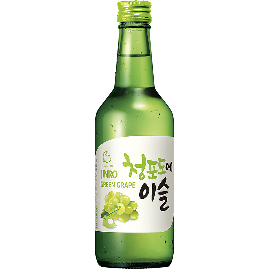 Set 6 chai rượu soju Hàn Quốc 13% - 16.9%: Fresh + Bưởi + Mận + Dâu + Nho + Jinro is back Có Hộp