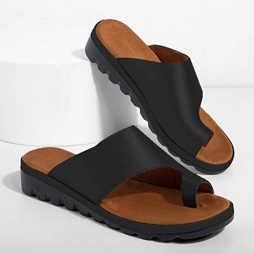 Women Comfy Platform Sandal Shoes Summer Beach Ladies Shoes Black 37