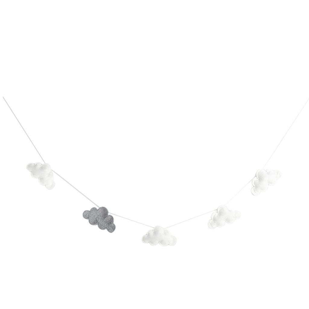 2pcs Hanging Clouds Garland For Baby Shower, Christmas Wedding Party Decor