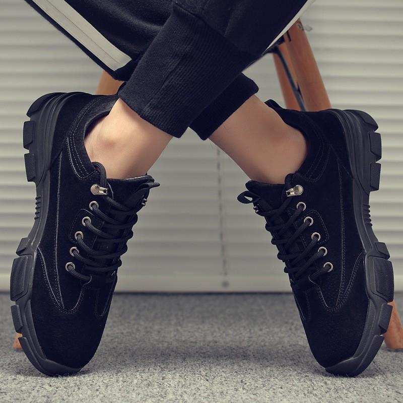 Giày Sneaker Nam TKTMS08 Giày Thể Thao Nam Da Lộn Phong Cách Bụi Bặm Đường Phố Size