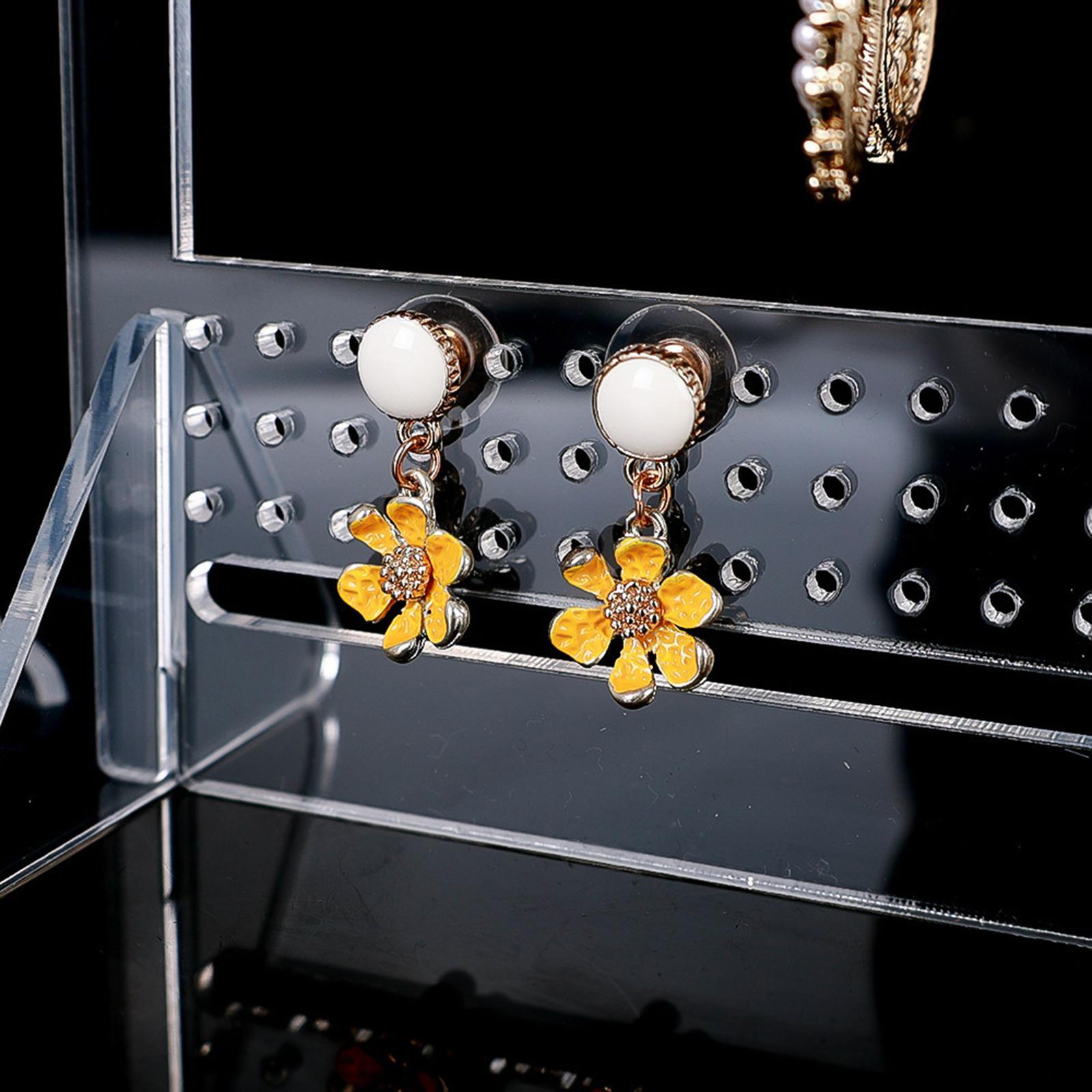 Earring Display Stand Jewelry Organizer with Coat Hanger Decor for Dangle