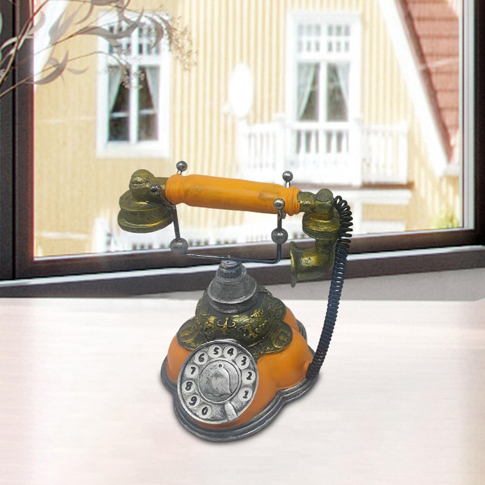 Old Fashion Rotary Telephone Model European for Office Window Display Home