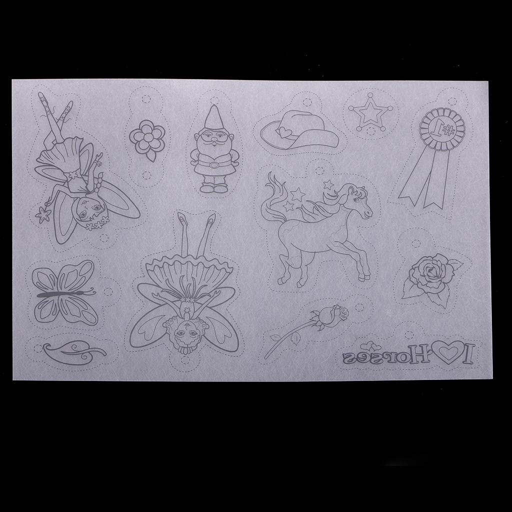 8 Tờ Nhiều Bạn Gái Dễ Dàng Tự Làm Máy In In Phun Rõ Ràng Thu Nhỏ Nhựa Co Lại Bộ Phim Co Giấy Tự Làm Móc Khóa,