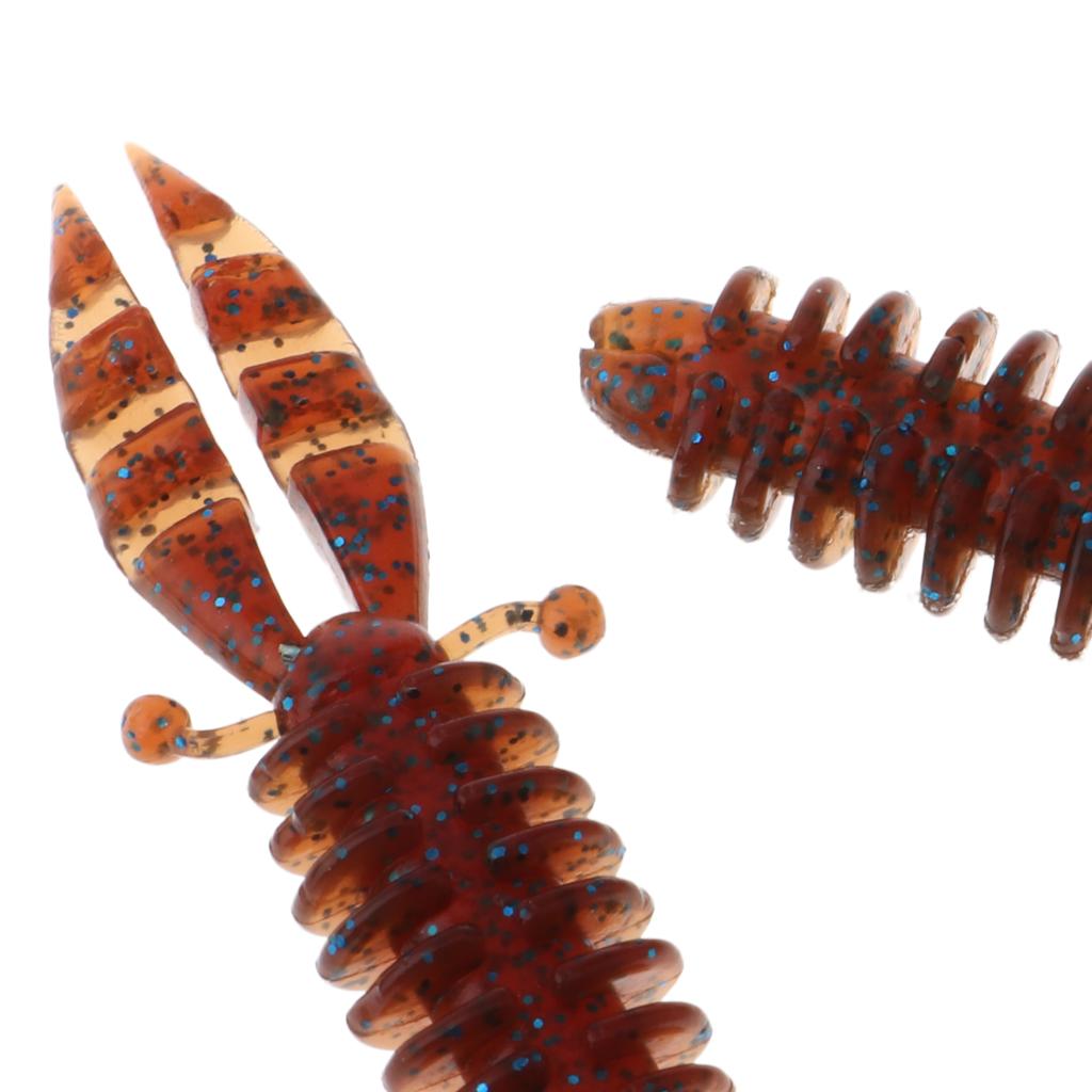 5 Pieces Bionic Soft Bubble Shrimp Artificial Fishing Baits Set