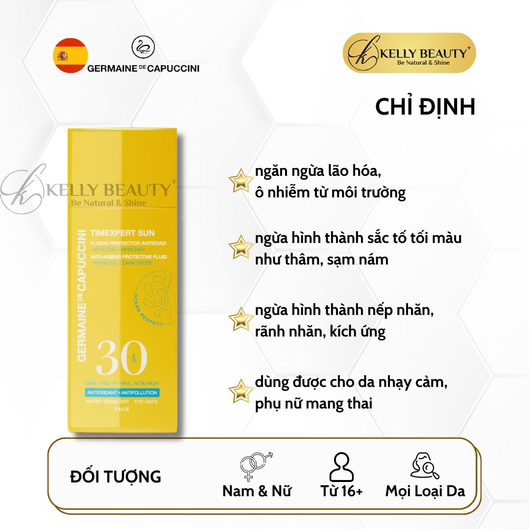Nhũ Tương Chống Nắng Sinh Học Germaine Timexpert Sun Anti-Ageing Protective Fluid SPF 30 - Kelly Beauty