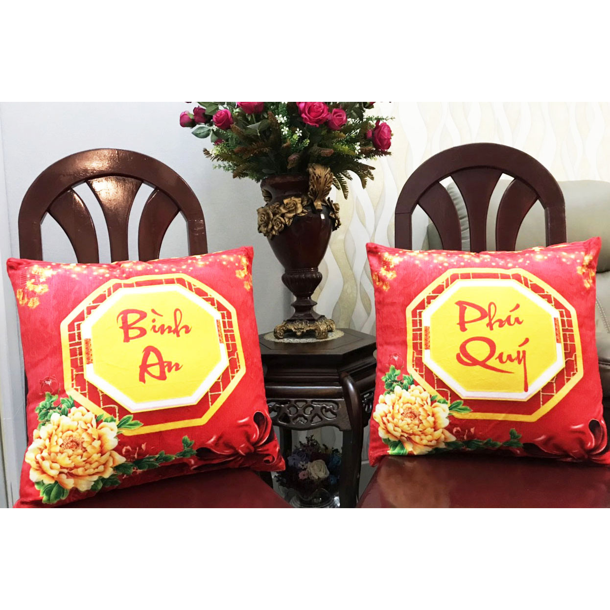 Set 2 Vỏ gối Bình An - Phú Quý