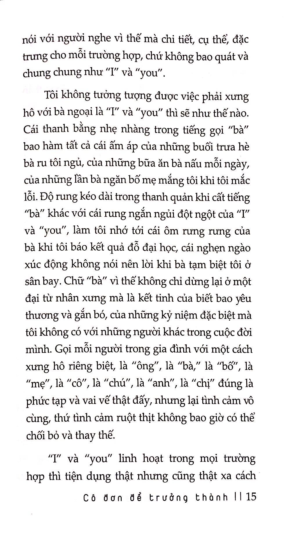 Cô Đơn Để Trưởng Thành