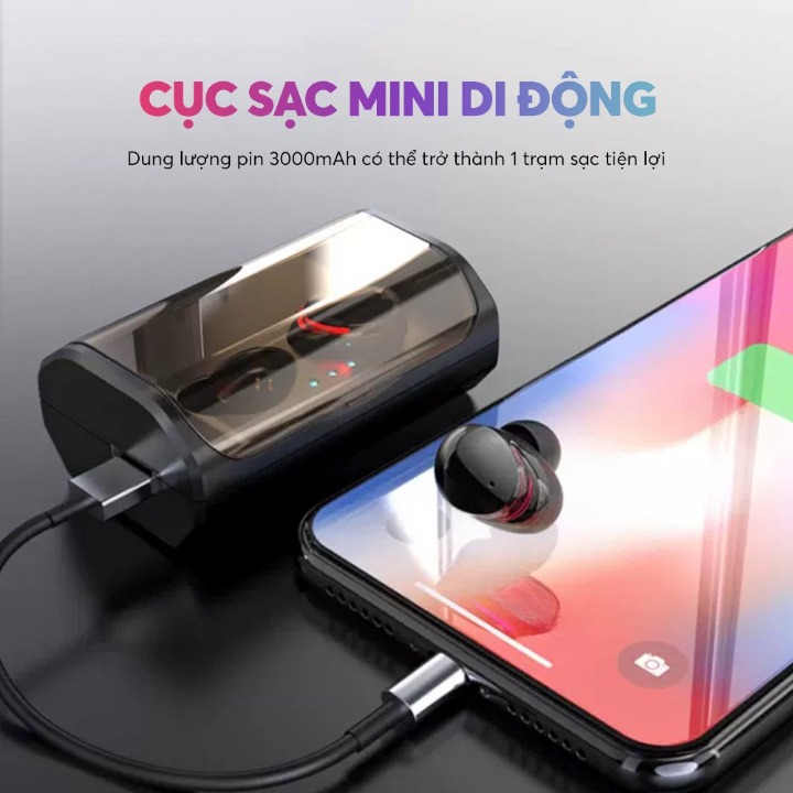 PIN 650H - Tai Nghe Bluetooth Không Dây Nhét Tai Bluetooth 5.3 TWS True Wireless Tai Phone Pin Sạc Dự Phòng Micro Ghi Âm Cảm Ứng Cho Điện Thoại Máy Tính Máy Tính Bàn Laptop Máy Tính Bảng PC Mac MacBook Gaming The Deosd LT TD D200S - Hàng Chính Hãng