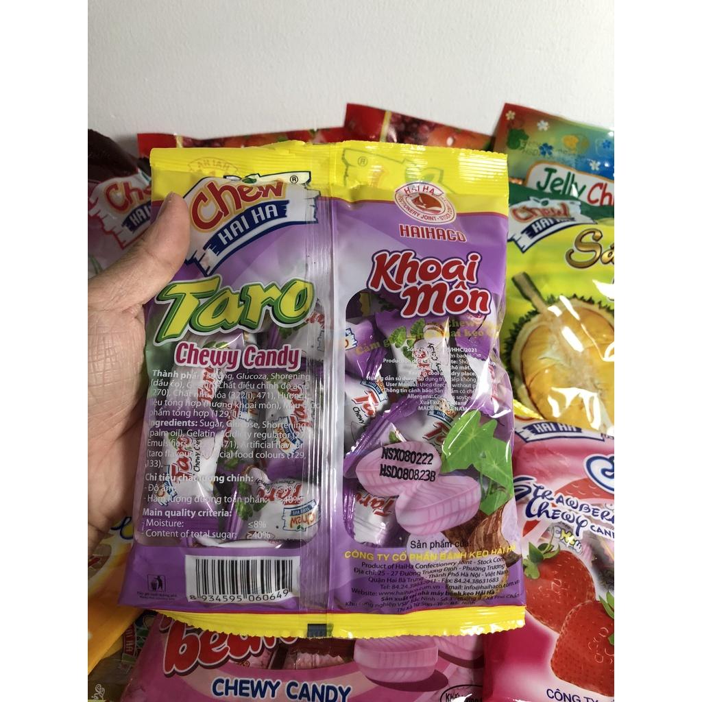 Kẹo Chew mềm HẢI HÀ hương khoai môn (Gói 100 Gram) - Hàng chính hãng