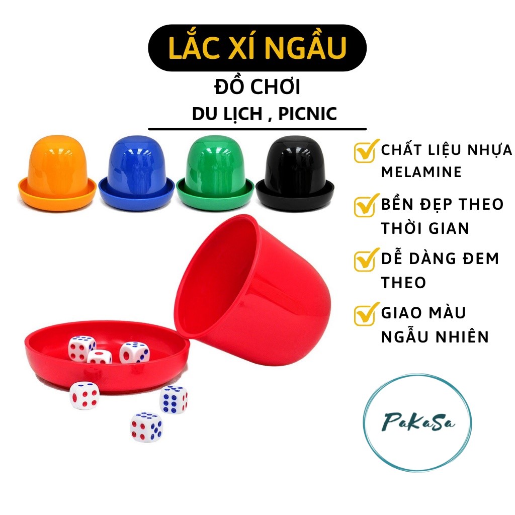 Bộ Đồ Chơi Lắc Xí Ngầu Nhỏ Gọn Phù Hợp Với Những Chuyến Picnic , Dã Ngoại .. -Tặng Kèm Xí Ngầu - PaKaSa