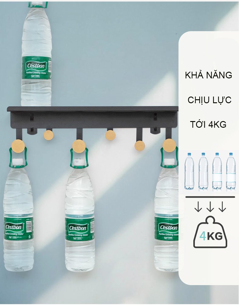 Kệ móc treo tường hợp kim đa năng,chịu lực GG666 – Phù hợp mọi không gian