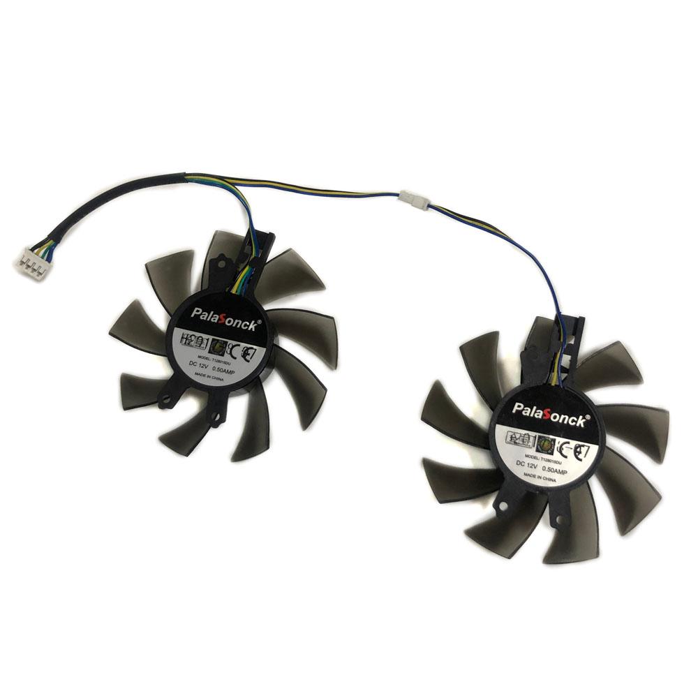 2 Cái/lốc HD7970 HD7950 GPU VGA Cooler 85MM Fan, Để Làm Mát Card Màn Hình Đồ Họa XFX HD 7970 Thay Thế