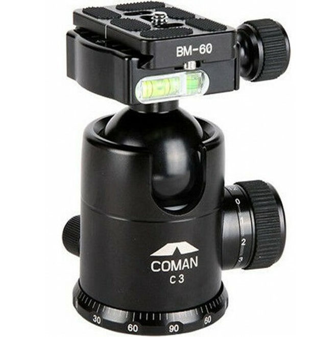 Đầu ball head máy ảnh Coman C3, Hàng chính hãng