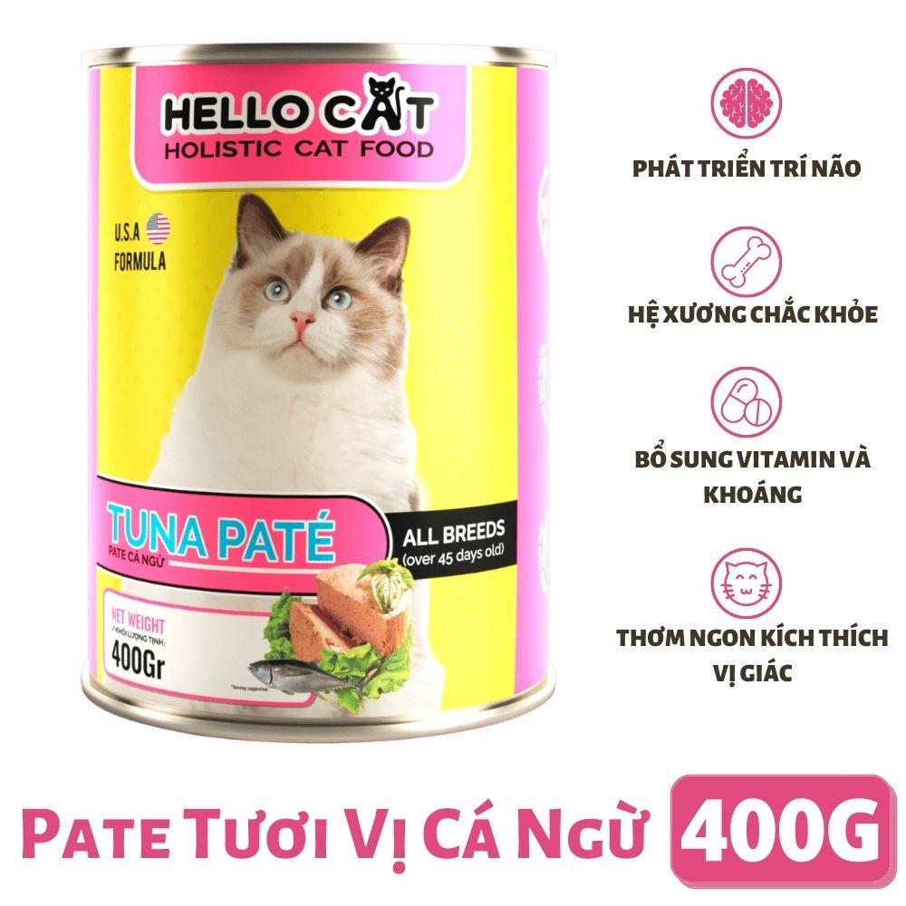 Pate Mèo Vị Cá Ngừ Bắt Vị Dễ Ăn - Hello Cat Tuna Pate 400G