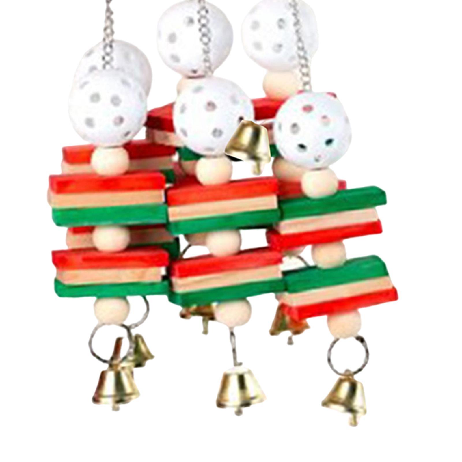 Bird Chewing Toy Parrot Cage Bite Toys Wooden Block Bird Parrot Toys