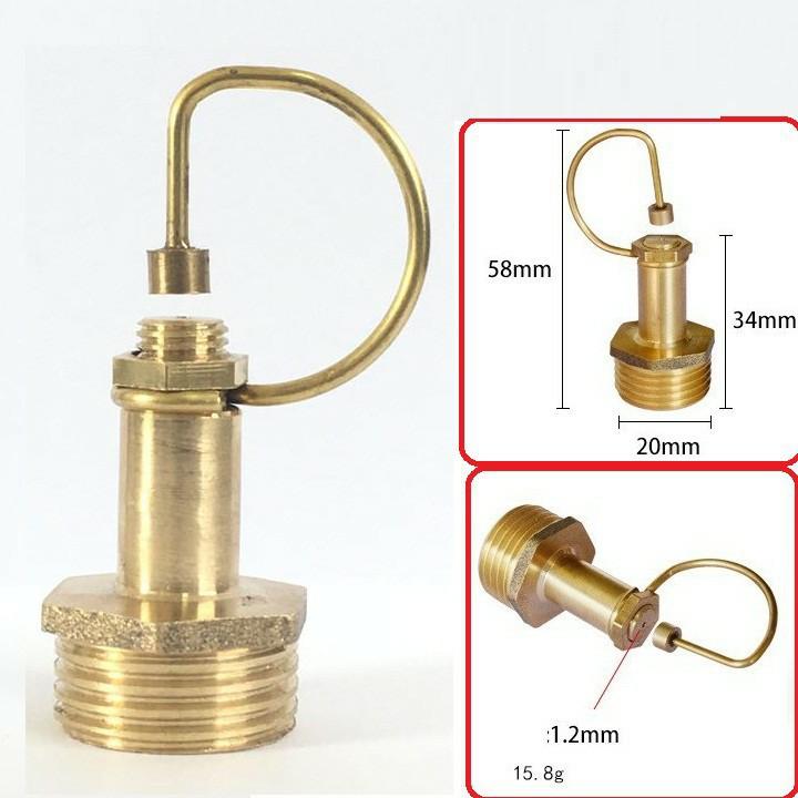 Combo 10 Vòi phun sương dùng lắp hệ thống tưới cây tự động chất liệu đồng thau có móc, ren ngoài 21mm
