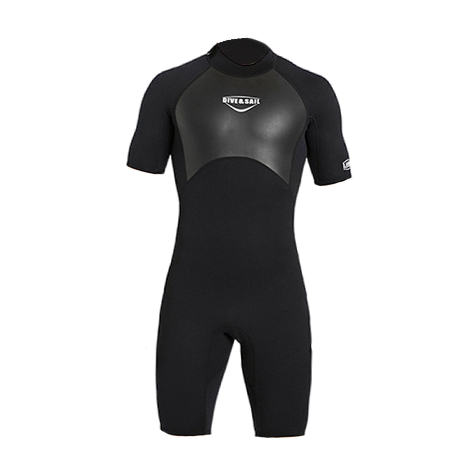 2mm Premium Neoprene Shorty Wetsuit Short Sleeve Swimsuit for Swimming Scuba Diving