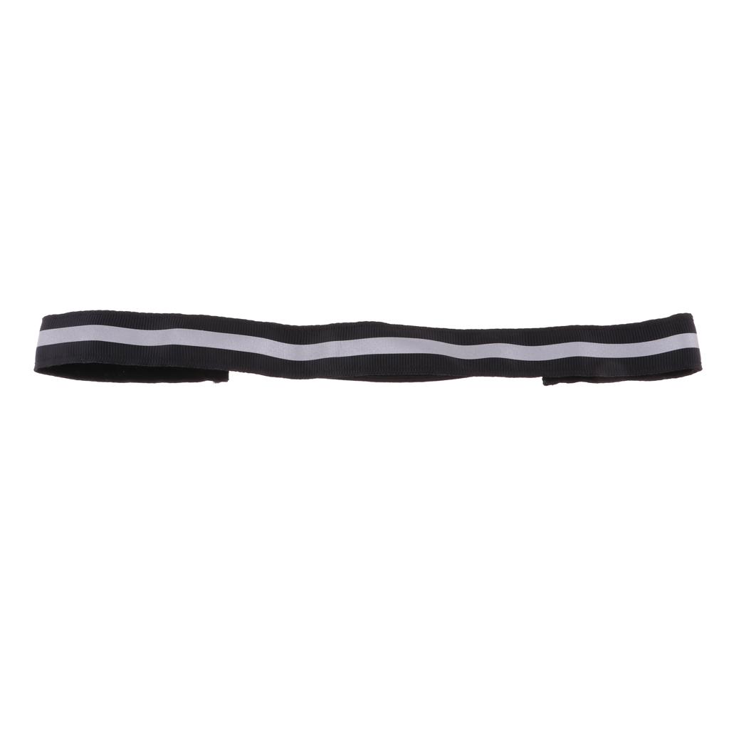 Reflective Men Women Sports Headband Gym Sweatband Hairband Black 1