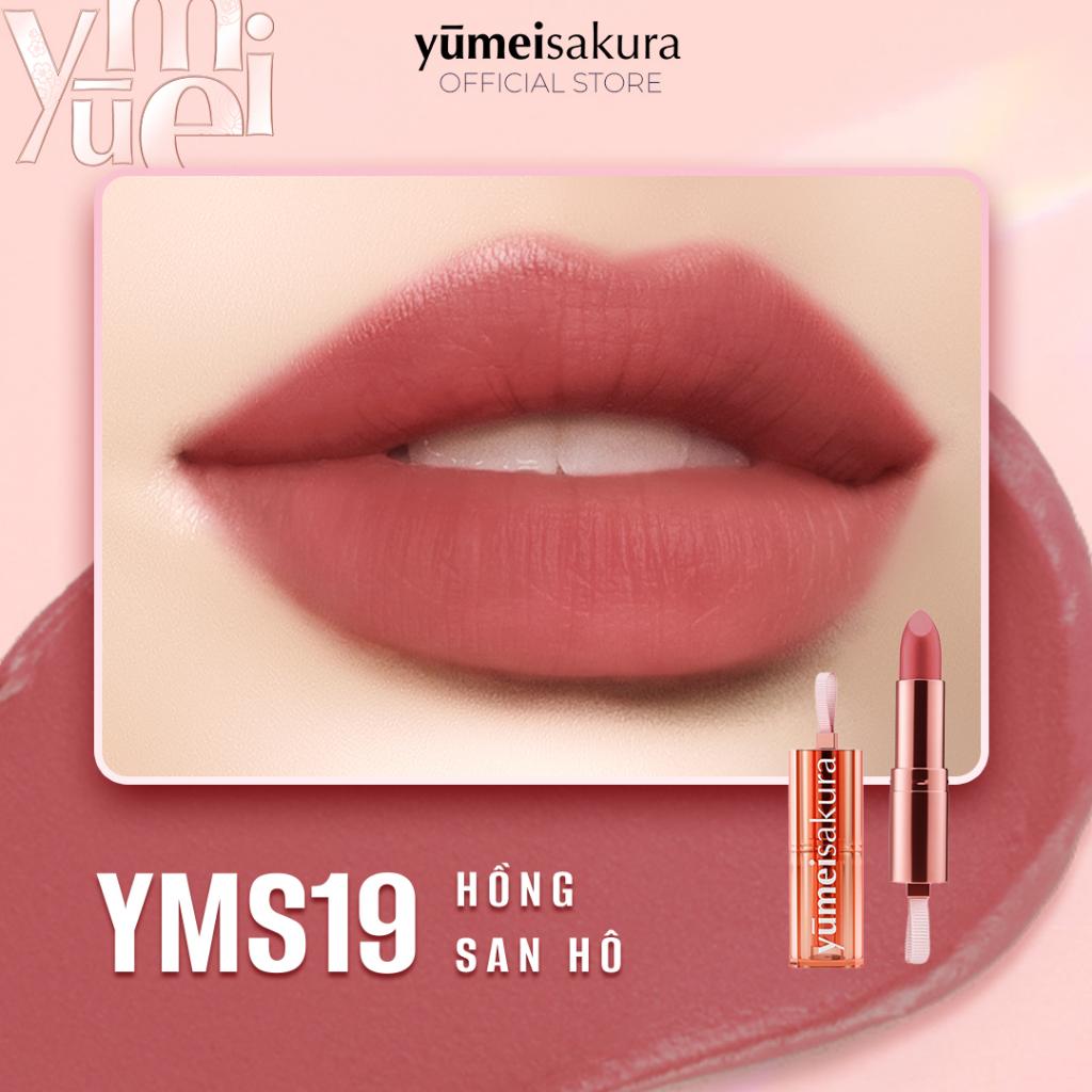 Son Thỏi Màu Hồng San Hô Lì Mịn Siêu Dưỡng Yumeisakura Chotto Matte YMS19 3.5g