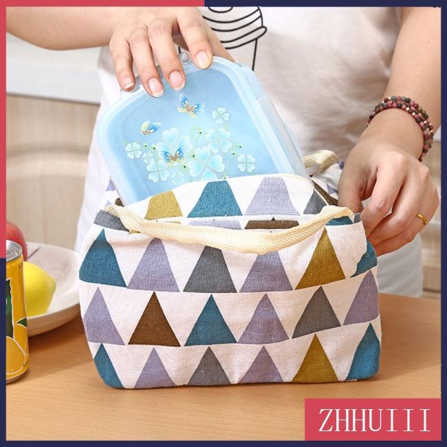 JT Stylish Waterproof Insulated Picnic Bag Handbag Portable Lunch Box Bag for Students Office Worker