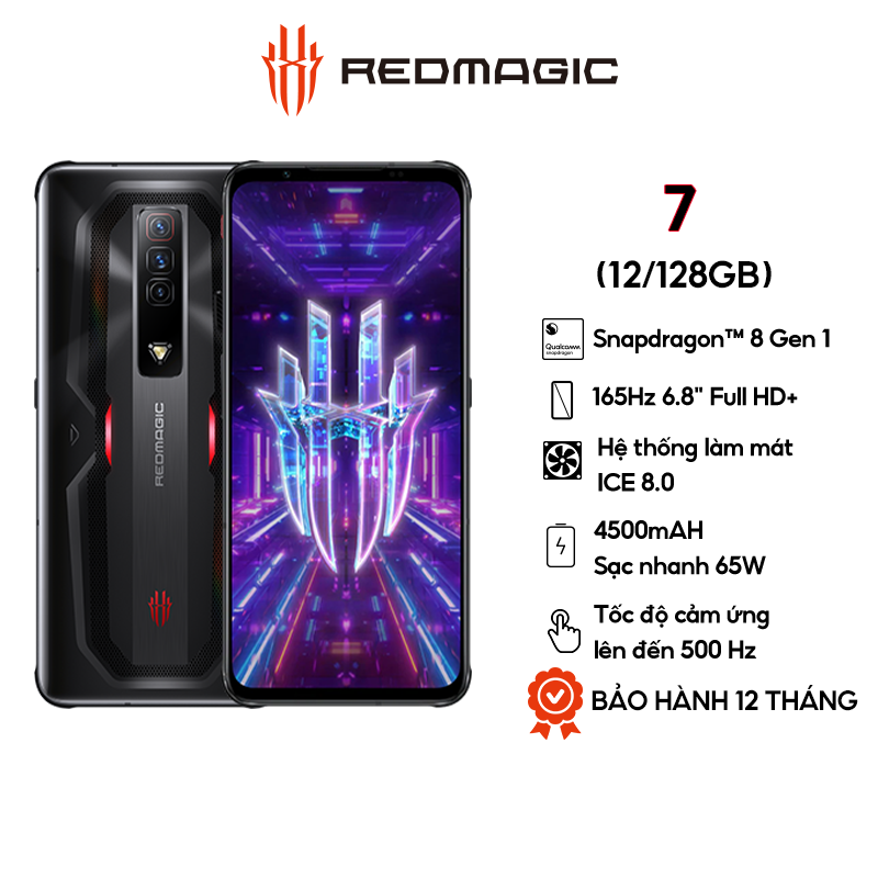 Điện thoại Gaming Redmagic 7 - MH AMOLED 6.8&quot; Full HD+ 165Hz - Qualcomm Snapdragon 8 Gen 1 8 nhân - HT làm mát 8.0 - Hàng chính hãng