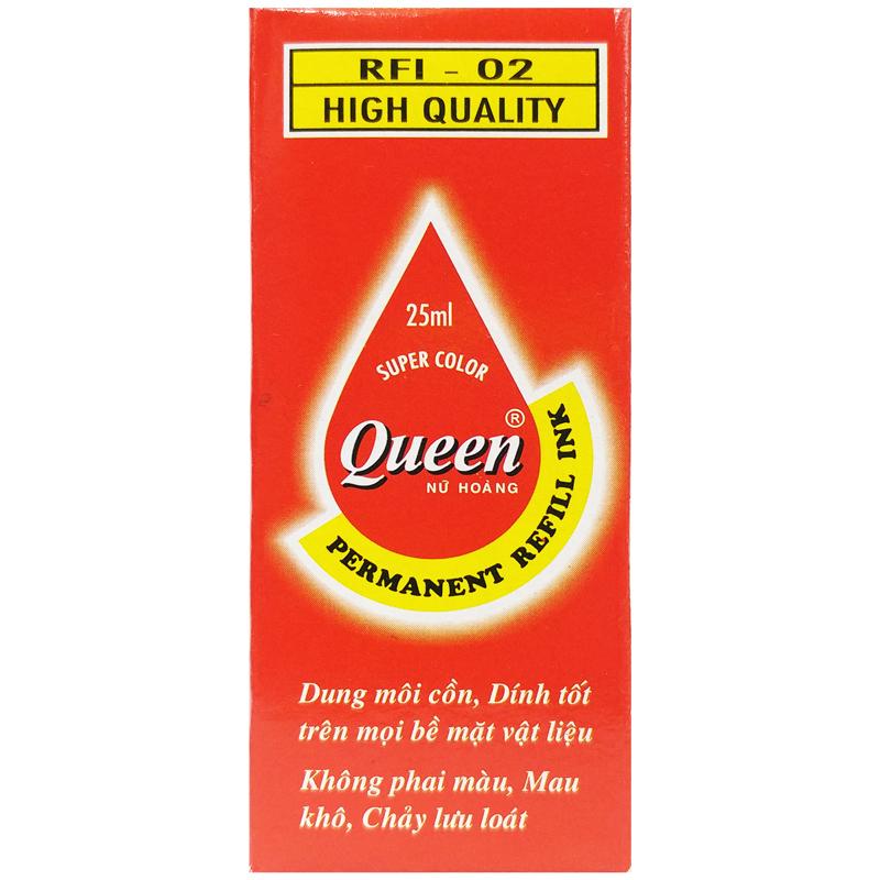 Mực Lông Dầu 25ml - Queen RFI-02 - Mực Đỏ