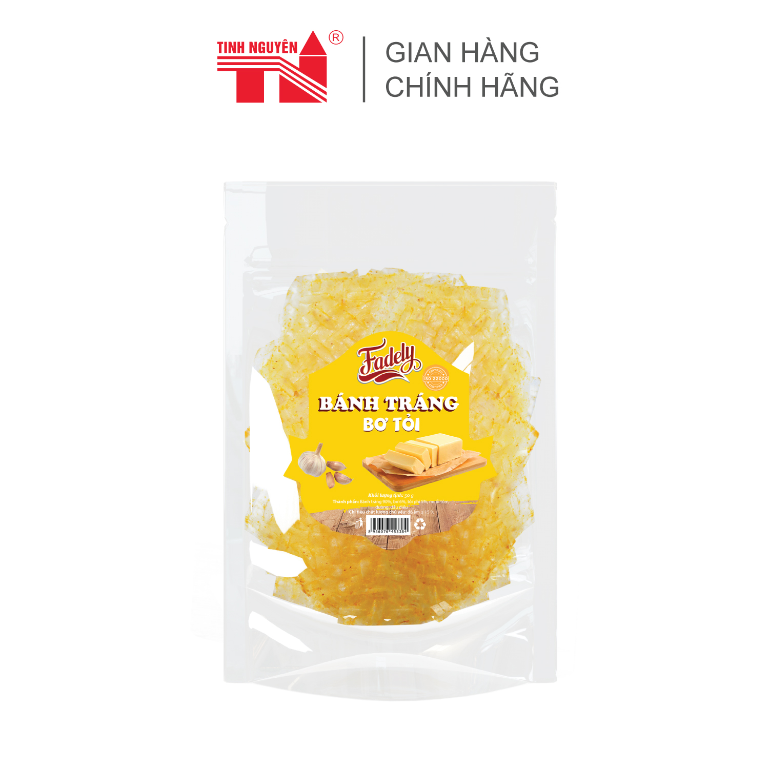 Bánh Tráng Trộn Bơ Tỏi Fadely (50gram)