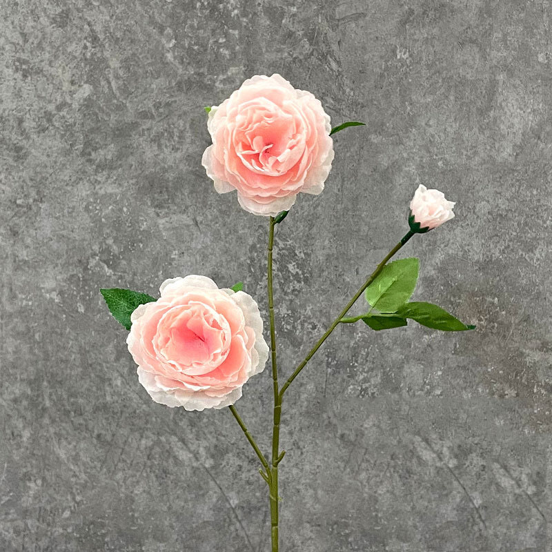Hoa Giả - Cành Hồng 3 Bông Dài 65cm HL011