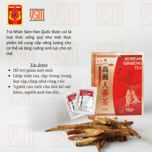 Thực Phẩm Chức Năng Trà Sâm Chong Kun Dang Korean Ginseng Tea (50 Gói/ Hộp)