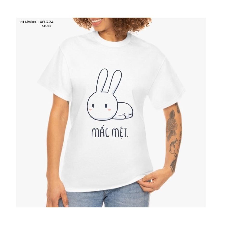 Áo thun thiết kế Unisex thỏ bảy màu hài hước, Cotton Cao Cấp 100%