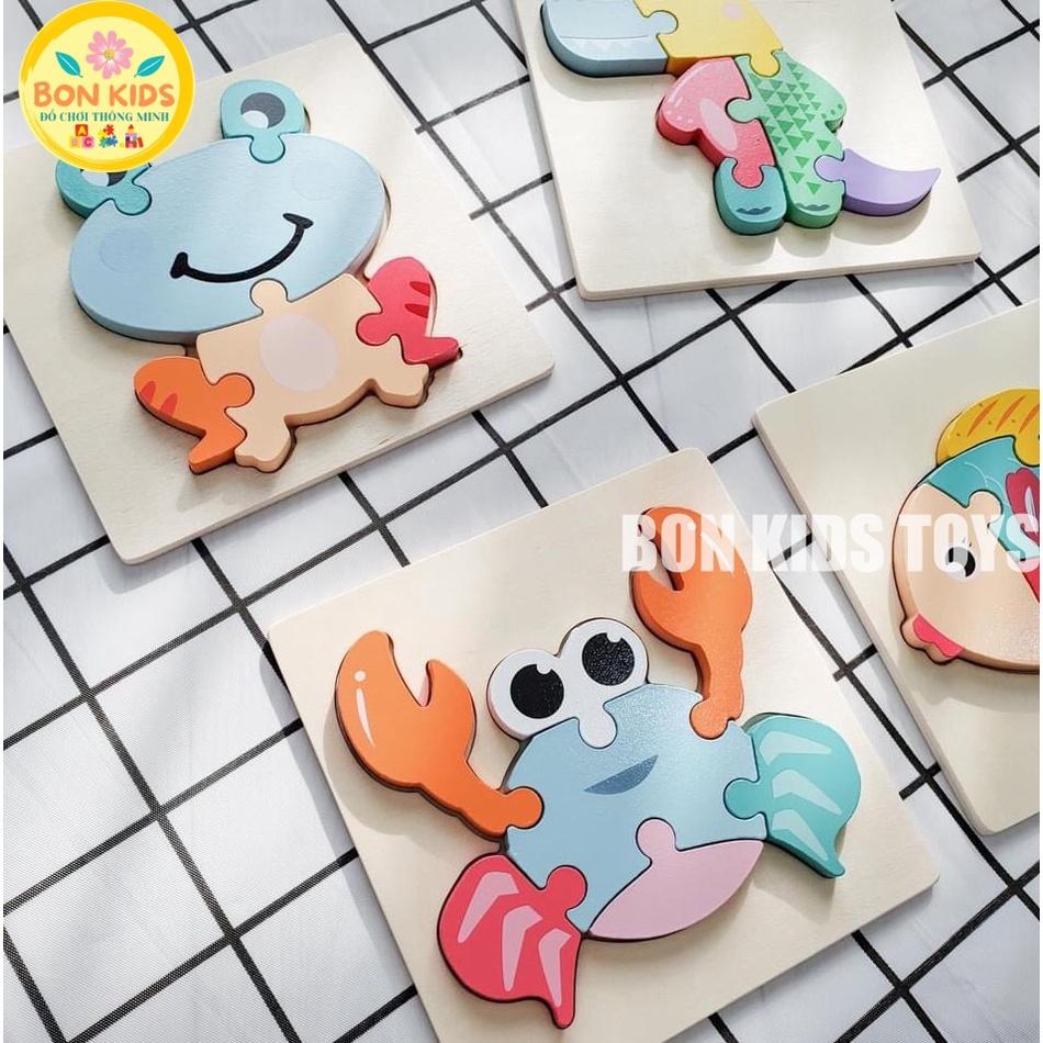Đồ chơi tranh xếp hình gỗ nổi 3D - Đồ chơi thông minh cho bé